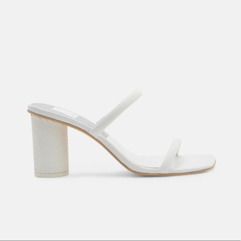 Dolce Vita Noles Heels in White Leather Size 7.5